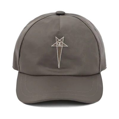 Rick Owens Embroidered Nylon Baseball Cap Grey Cap. CM02C5793CHNY34
