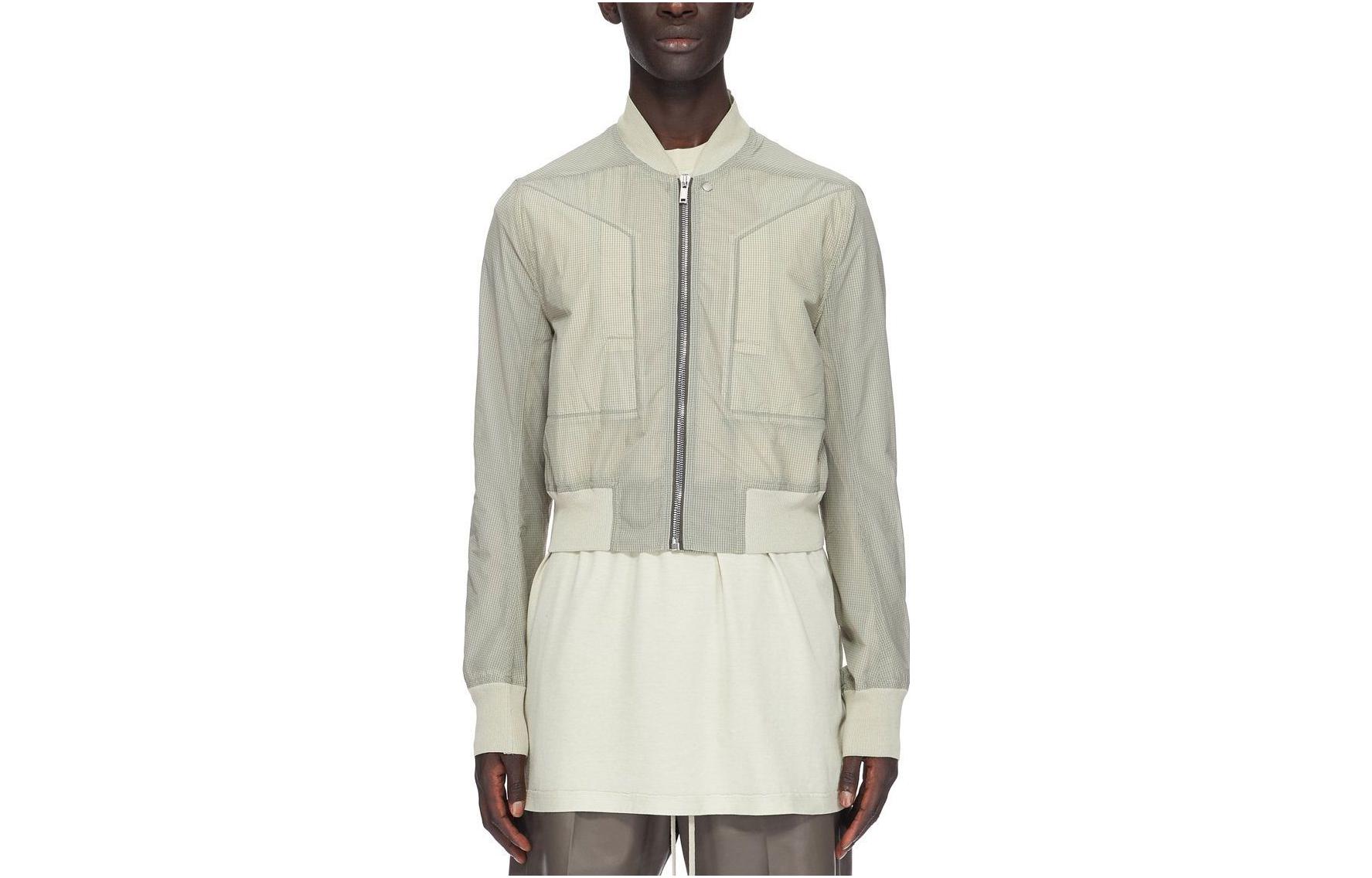 Rick Owens Full-Zip Long Sleeve Jacket Men’s Beige RR01C4797RG-08