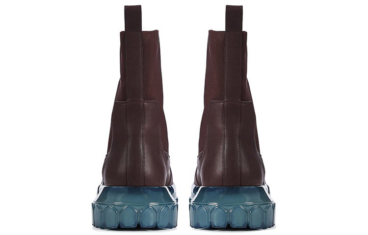 Rick Owens FW20 Performa Mega Bozo Chelsea Boots Brown 'Burgundy Leather' 圖 4