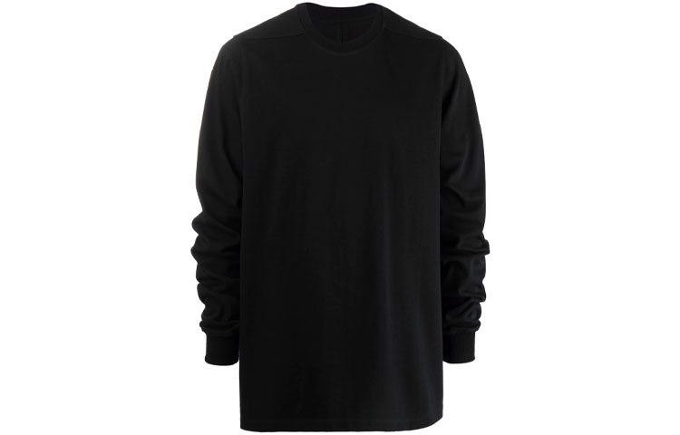 RICK OWENS FW21 Black Crewneck Pullover Sweatshirt Casual Wear RU02A5277BA-09