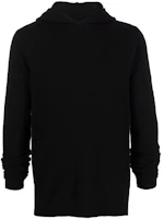 Rick Owens FW21 Black Knit Hoodie Casual Pullover RU02A5685WSBR-09 Rick Owens FW21 Black Knit Hoodie Casual Pullover RU02A5685WSBR-09