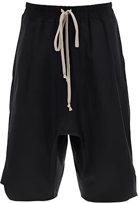 RICK OWENS FW21 Seluar Pendek Hitam Warna Solid dengan Tali Kasut. RU02A5383TE-09 Buy RICK OWENS FW21 Seluar Pendek Hitam Warna Solid dengan Tali Kasut. RU02A5383TE-09