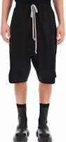 Lookbook RICK OWENS FW21 黑色純色綁帶短褲. RU02A5383TE-09