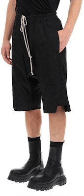 RICK OWENS FW21 Seluar Pendek Hitam Warna Solid dengan Tali Kasut. RU02A5383TE-09 Purchase RICK OWENS FW21 Seluar Pendek Hitam Warna Solid dengan Tali Kasut. RU02A5383TE-09