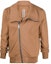 Order RICK OWENS FW21 Brown Zip-Up Jacket with Lapel Collar. RU02A5272BA-24