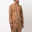 Shop RICK OWENS FW21 Brown Zip-Up Jacket with Lapel Collar. RU02A5272BA-24