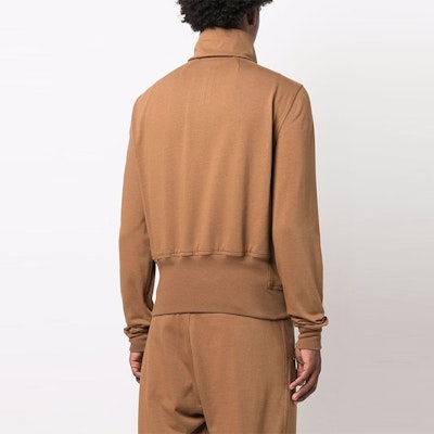 RICK OWENS FW21 Brown Zip-Up Jacket with Lapel Collar. RU02A5272BA-24 Purchase RICK OWENS FW21 Brown Zip-Up Jacket with Lapel Collar. RU02A5272BA-24