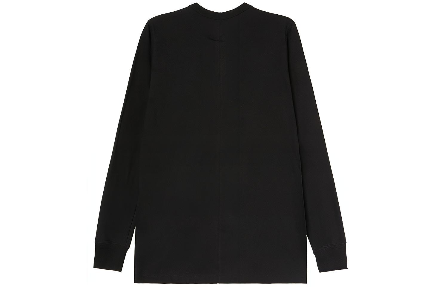 Lookbook 릭 오웬스 FW21 코튼 크루넥 롱슬리브 맨투맨 블랙 남성용. RU02A5261JANZ-09