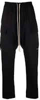 RICK OWENS FW21 Drop-Crotch Lace-Up Joggers Black RU02A5379TE09 RICK OWENS FW21 Drop-Crotch Lace-Up Joggers Black RU02A5379TE09