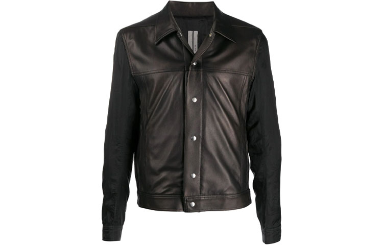 Rick Owens FW21 Front Button Short Jacket Black Long Sleeve RU20S7770LLPJ-09