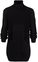 RICK OWENS FW21 High Neck Ribbed Mohair Sweater Black RU02A5658KGL RICK OWENS FW21 High Neck Ribbed Mohair Sweater Black RU02A5658KGL