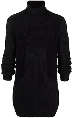 릭 오웬스 FW21 하이 넥 리브드 모헤어 스웨터 블랙 RU02A5658KGL Buy 릭 오웬스 FW21 하이 넥 리브드 모헤어 스웨터 블랙 RU02A5658KGL