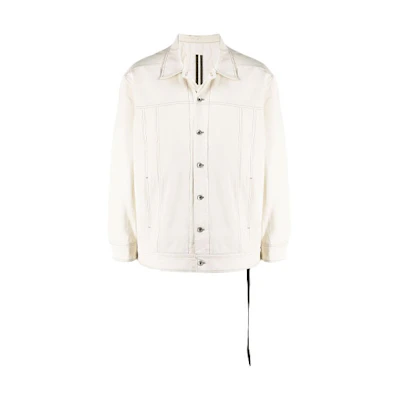 Rick Owens FW21 Jumbo White Utility Collar Jacket Mens DU02A3761DW-21