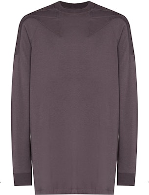 릭 오웬스 FW21 솔리드 브라운 남성 긴팔 티셔츠. RU02A5278BA-46 Order 릭 오웬스 FW21 솔리드 브라운 남성 긴팔 티셔츠. RU02A5278BA-46
