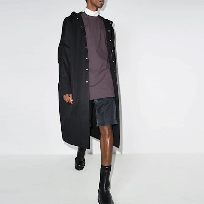 릭 오웬스 FW21 솔리드 브라운 남성 긴팔 티셔츠. RU02A5278BA-46 Lookbook 릭 오웬스 FW21 솔리드 브라운 남성 긴팔 티셔츠. RU02A5278BA-46