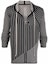 Order RICK OWENS FW21 Striped Loose Fit Zip Long Sleeve Jacket Black RU02A5697KSTGM0-908
