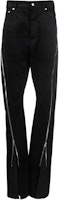 RICK OWENS FW22 Black Corduroy Pants with Zipper Detail. RR02B2303HC-09 RICK OWENS FW22 Black Corduroy Pants with Zipper Detail. RR02B2303HC-09
