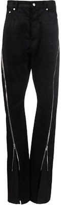 RICK OWENS FW22 黑色燈芯絨拉鍊細節長褲 RR02B2303HC-09 Buy RICK OWENS FW22 黑色燈芯絨拉鍊細節長褲 RR02B2303HC-09