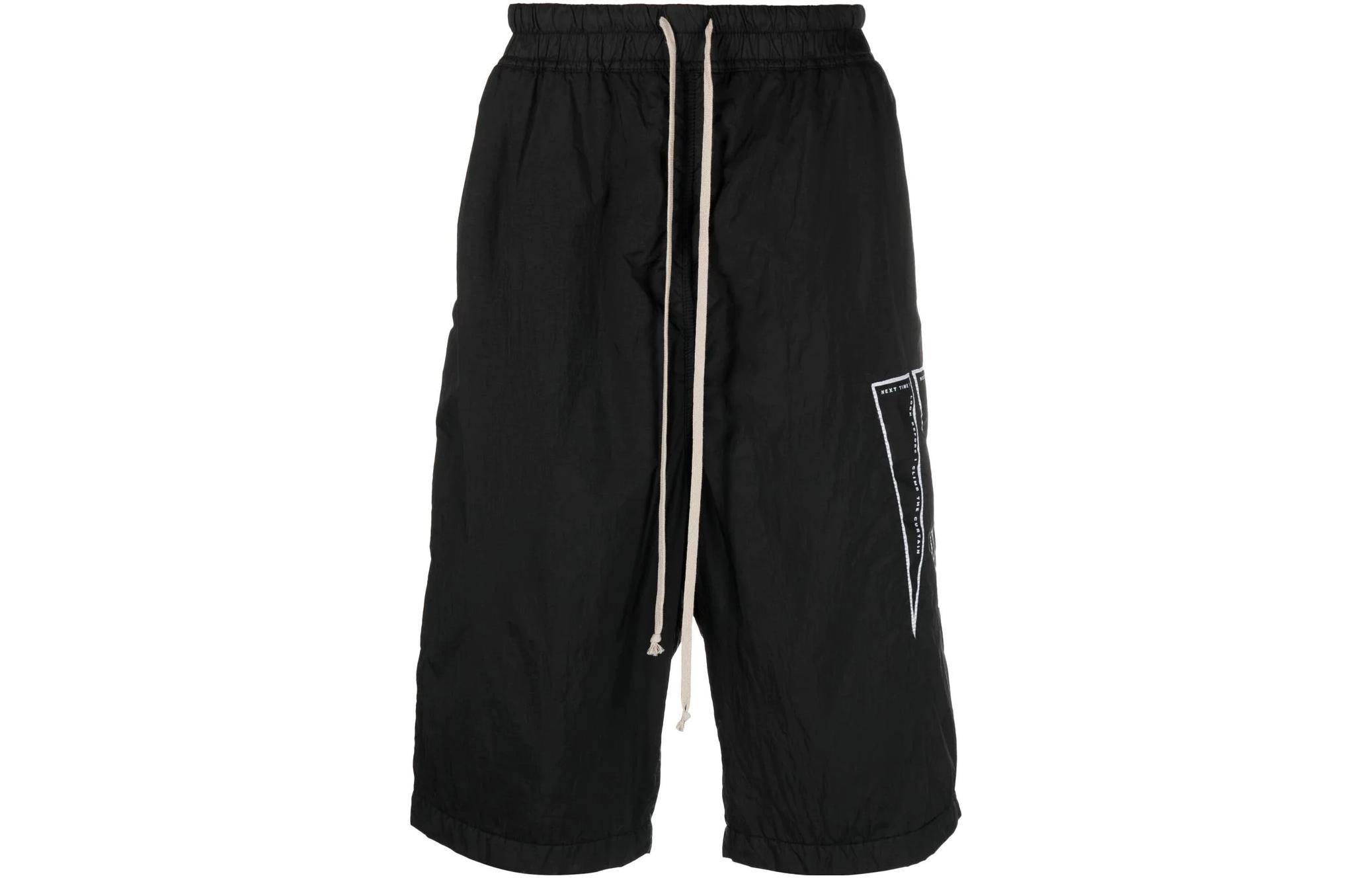 Order RICK OWENS FW22  High-Waisted Drawstring Shorts Black DU02B4373NDEH1