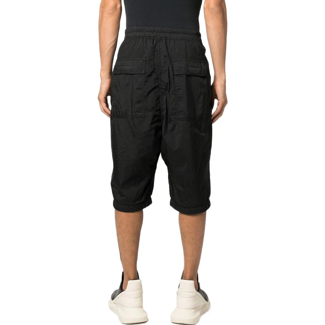 Purchase RICK OWENS FW22  High-Waisted Drawstring Shorts Black DU02B4373NDEH1