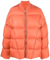 Rick Owens FW22 Lightweight Solid Orange Zip-Up Flight Jacket RU02B2788NZD3-53 Rick Owens FW22 Lightweight Solid Orange Zip-Up Flight Jacket RU02B2788NZD3-53