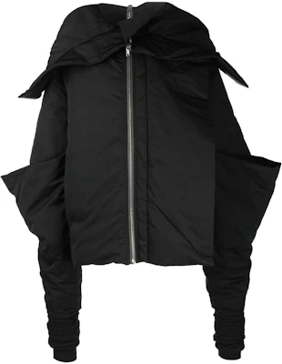 Rick Owens FW22 Asymmetric Bomber Jacket Black RR02B2718MUD2-09 Buy Rick Owens FW22 Asymmetric Bomber Jacket Black RR02B2718MUD2-09