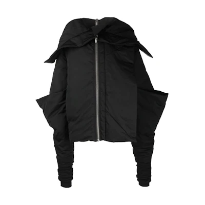 Rick Owens FW22 Asymmetric Bomber Jacket Black RR02B2718MUD2-09