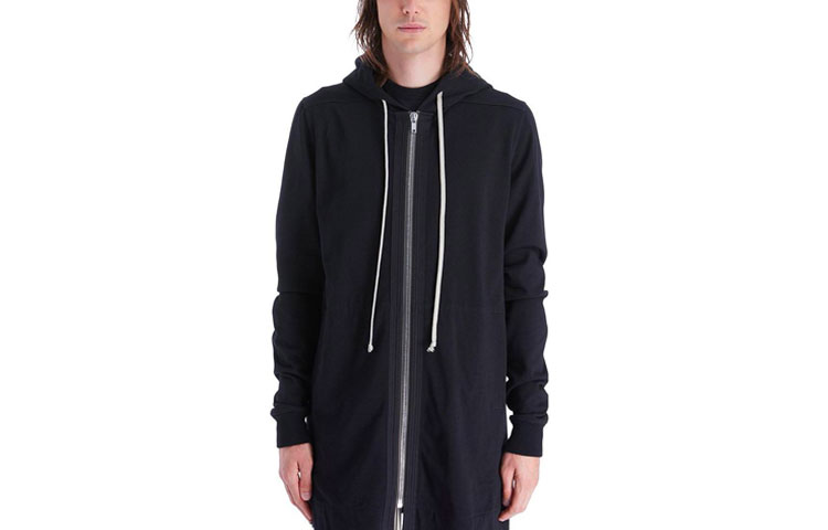 Rick Owens FW22 Black Hoodie Jacket Zip-Up Autumn Wear RU02B2248BA-09