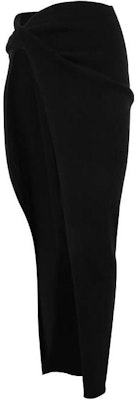 RICK OWENS FW22 Black Midi Skirt with Pleated Detail and Side Slit. RO02B6694WSBR-09 Buy RICK OWENS FW22 Black Midi Skirt with Pleated Detail and Side Slit. RO02B6694WSBR-09