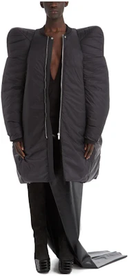リックオウエンス FW22 ブラック ミニマル ショルダーデザイン ジップジャケット メンズ RR02B2715NZD2-09 Buy リックオウエンス FW22 ブラック ミニマル ショルダーデザイン ジップジャケット メンズ RR02B2715NZD2-09
