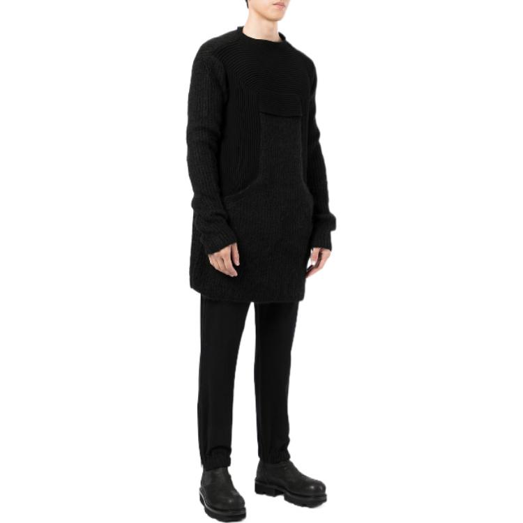 Purchase RICK OWENS FW22 Black Mohair Crewneck Sweater . RU02A5660KGL909