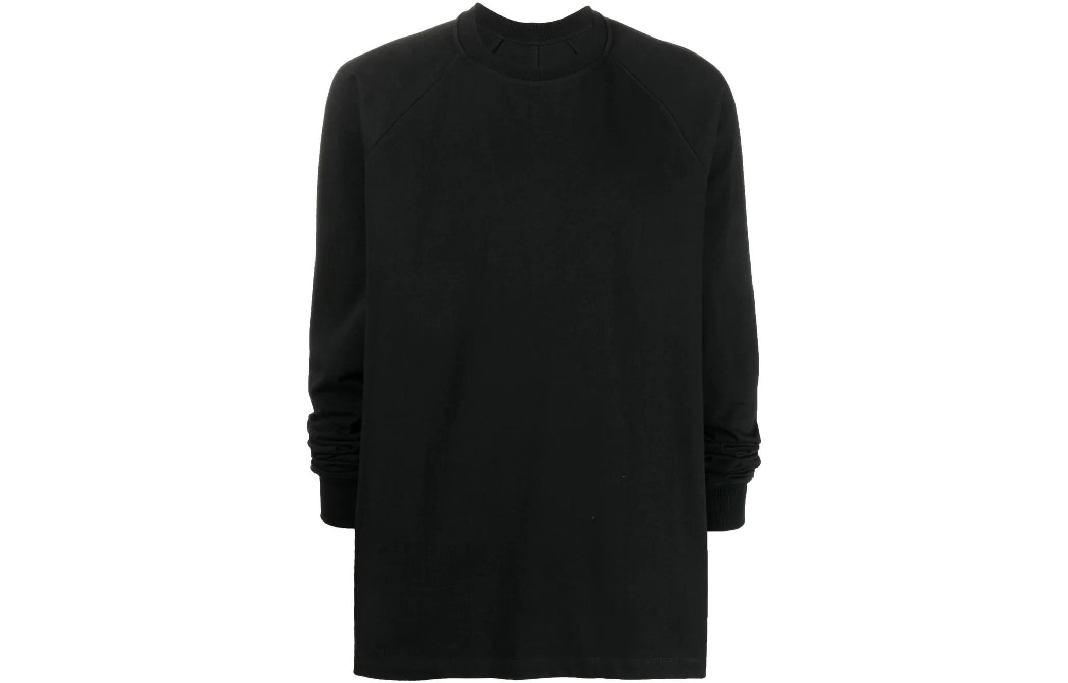 Rick Owens FW22 Black Pullover Sweatshirt Casual Crewneck RU02B2246BA-09