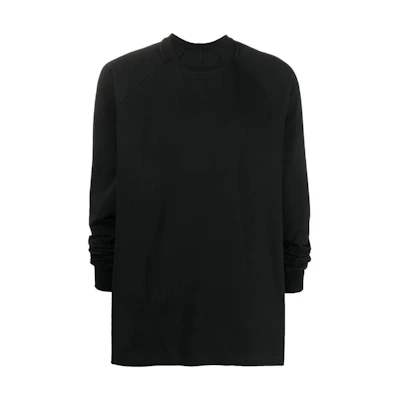 Rick Owens FW22 Black Pullover Sweatshirt Casual Crewneck RU02B2246BA-09