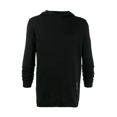 Rick Owens FW22 Black Solid Color Casual Pullover Hoodie RR19F4686M-09