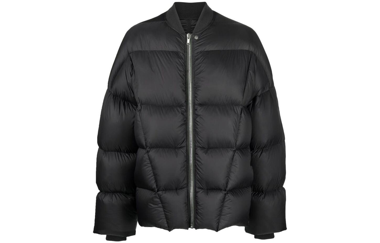 Order Rick Owens FW22 Black Wool Down Jacket with Rivet Details-Unisex Couple Style. RU02B2788NZD3-09