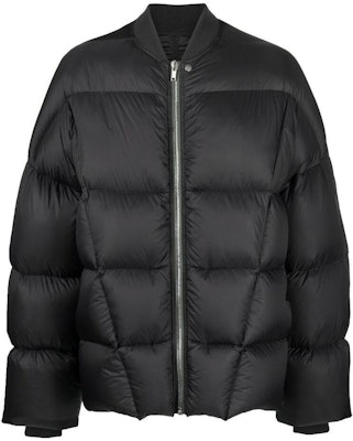 Rick Owens FW22 Black Wool Down Jacket with Rivet Details-Unisex Couple Style. RU02B2788NZD3-09 Order Rick Owens FW22 Black Wool Down Jacket with Rivet Details-Unisex Couple Style. RU02B2788NZD3-09