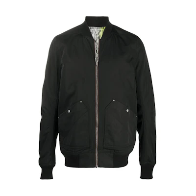 Rick Owens FW22 Black Zippered Collarless Jacket RU20F3791TT-13