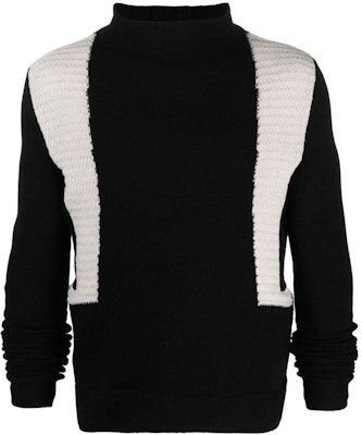 Rick Owens FW22 Contrast Panel Turtleneck Sweater Black . RU02B2682WSBRB0908 Buy Rick Owens FW22 Contrast Panel Turtleneck Sweater Black . RU02B2682WSBRB0908