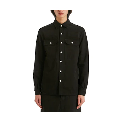 Rick Owens FW22 Double-Breasted Long Sleeve Jacket Black RU02B2729CF-09