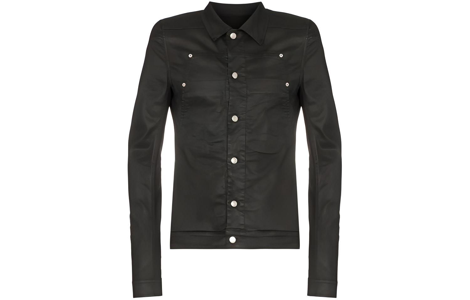 Rick Owens FW22 Slim Fit Logo Jacket Black Outerwear RR19S2717SBW-99