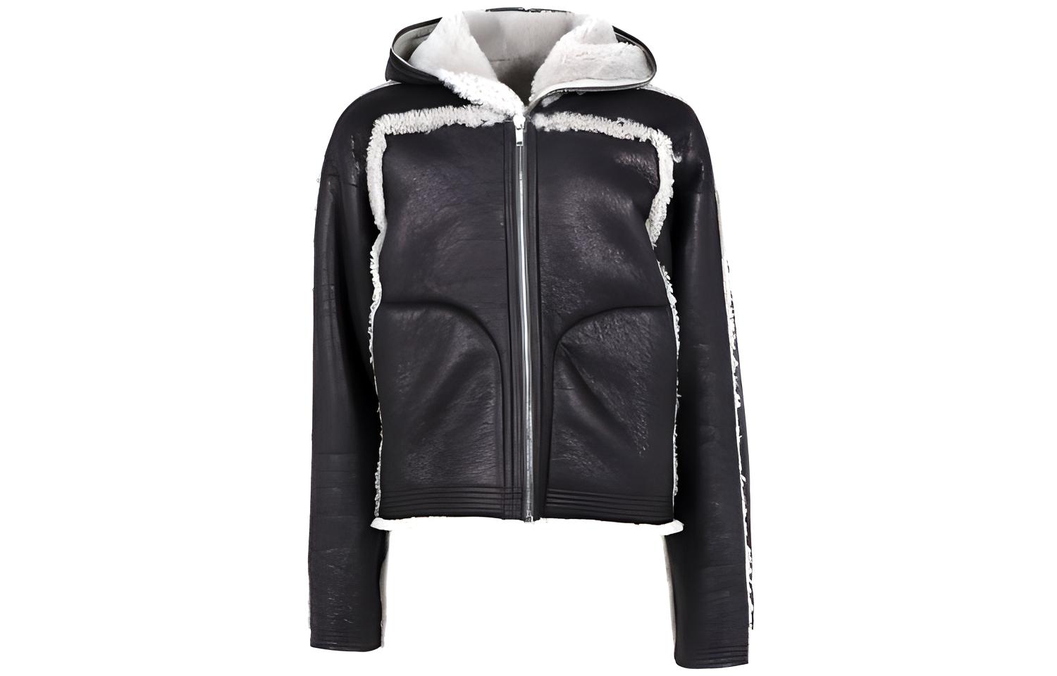 Rick Owens FW22 Solid Black Hooded Long Sleeve Jacket RU02B2765LSHP0908