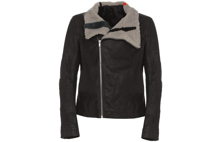 Rick Owens FW22 Solid Color Collared Long Sleeve Jacket Black RU02B2768LGWLZE0908Z