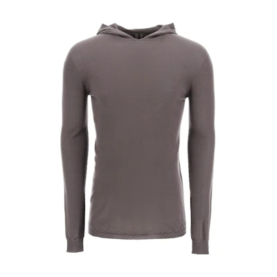 Rick Owens FW22 Solid Color Hoodie Brown Long Sleeve Sweatshirt RU02B262WS-34