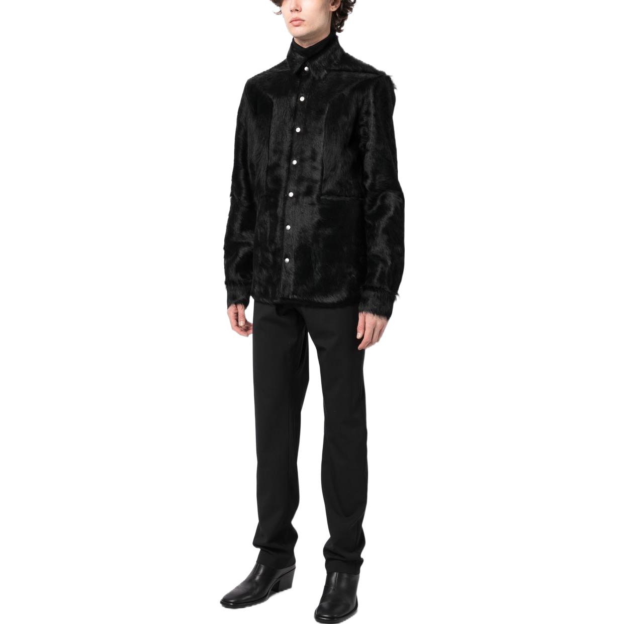 Purchase RICK OWENS FW22 素色立領單排扣外套 黑色 RR02B2730LHL-09