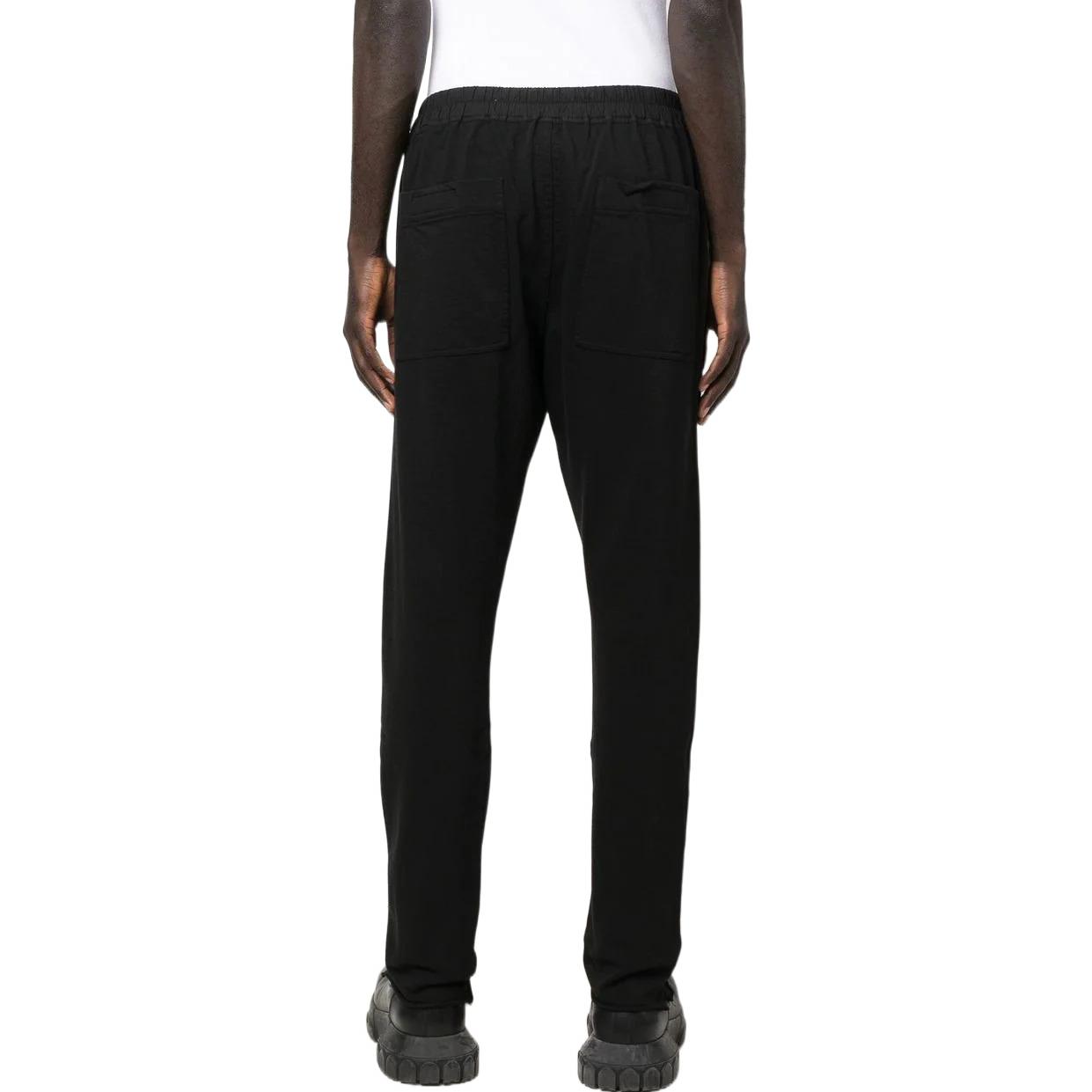 Shop RICK OWENS FW22 Solid Drawstring Straight-Leg Pants Men’s Black. DU02B4392RIG-09
