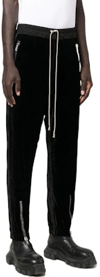 Rick Owens FW22 Seluar Jogger Slim-Fit Zip Hitam Lelaki RU02B2370V09 Purchase Rick Owens FW22 Seluar Jogger Slim-Fit Zip Hitam Lelaki RU02B2370V09