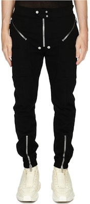 RICK OWENS FW23 黑色拉鍊純色工裝褲 RU02C7336BA-09 Buy RICK OWENS FW23 黑色拉鍊純色工裝褲 RU02C7336BA-09