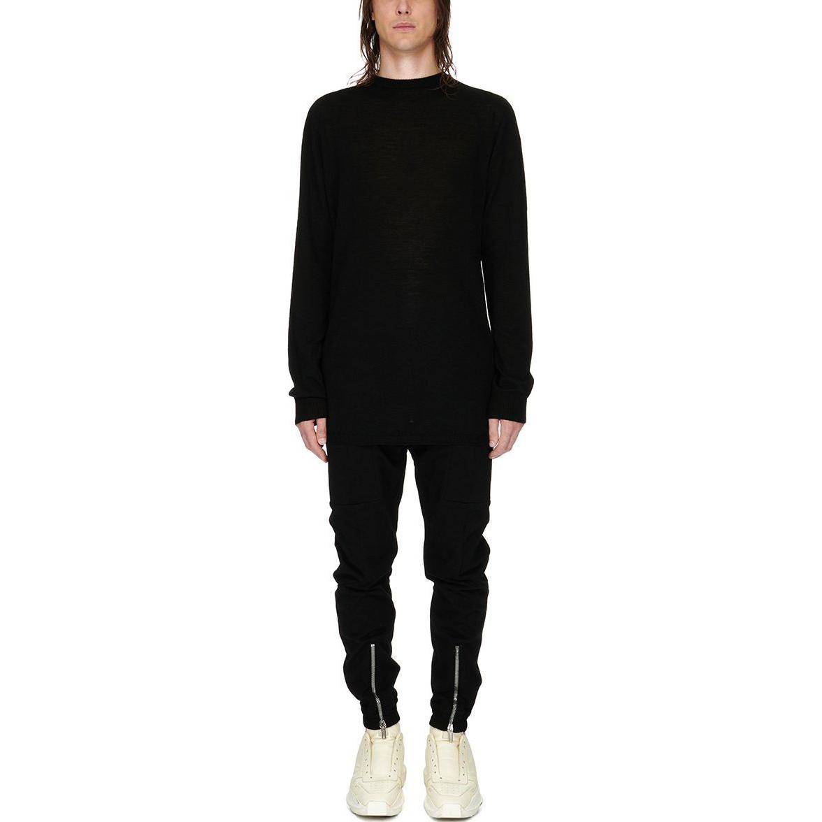 Lookbook RICK OWENS FW23 黑色拉鍊純色工裝褲 RU02C7336BA-09