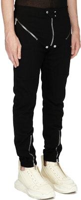 RICK OWENS FW23 黑色拉鍊純色工裝褲 RU02C7336BA-09 Purchase RICK OWENS FW23 黑色拉鍊純色工裝褲 RU02C7336BA-09