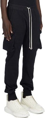 RICK OWENS FW23 Slim Fit Elastic Waist Black Cargo Pants DU02C5386RIG-09 Shop RICK OWENS FW23 Slim Fit Elastic Waist Black Cargo Pants DU02C5386RIG-09